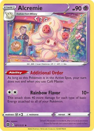 Alcremie 071, Brilliant Stars | Sword & Shield, , 0.00 kr, Pokesingles. Kjøp pokemon kort til lave priser hos oss.