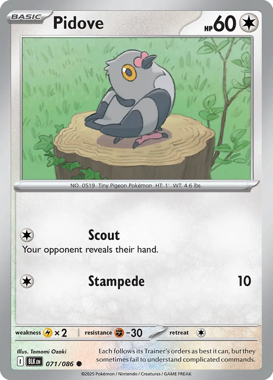 Pidove 071 - Black Bolt Pokesingles