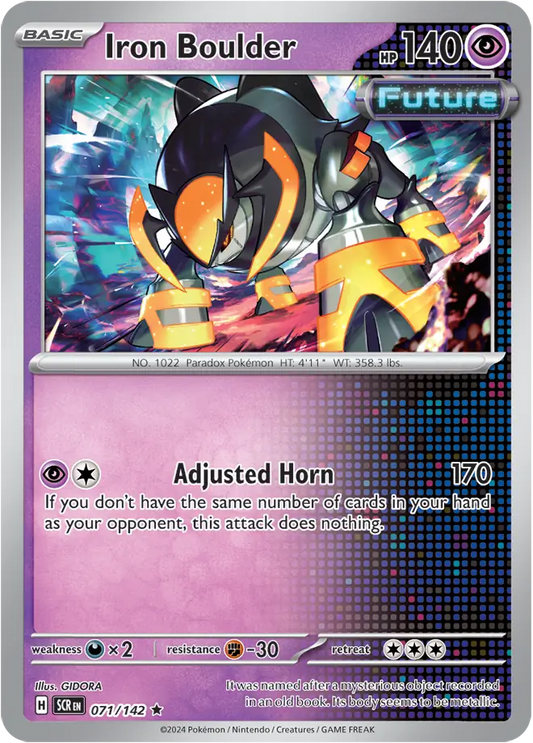 Iron Boulder Holo 071 - Stellar Crown Pokesingles
