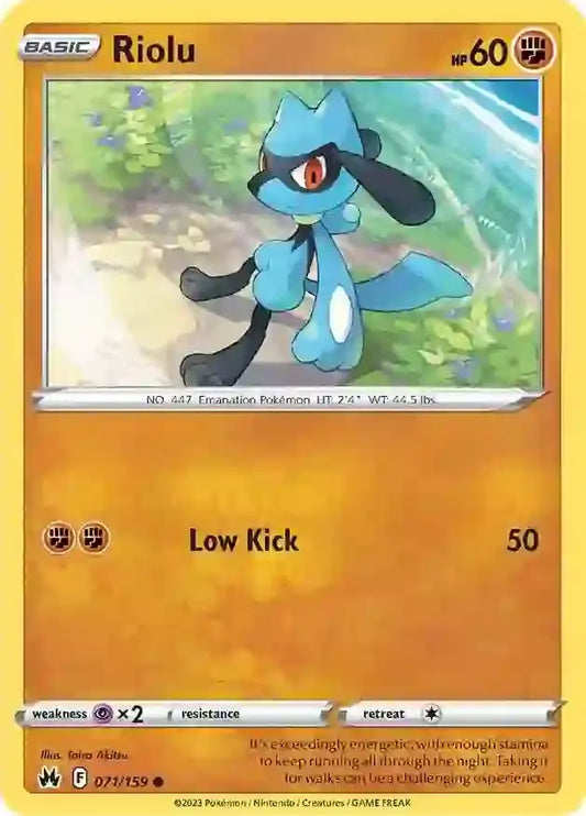 Riolu 071, Crown Zenith | Sword & Shield, , 0.00 kr, Pokesingles. Kjøp pokemon kort til lave priser hos oss.