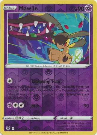 Mawile Reverse Holo 071, Lost Origin | Sword & Shield, , 0.00 kr, Pokesingles. Kjøp pokemon kort til lave priser hos oss.