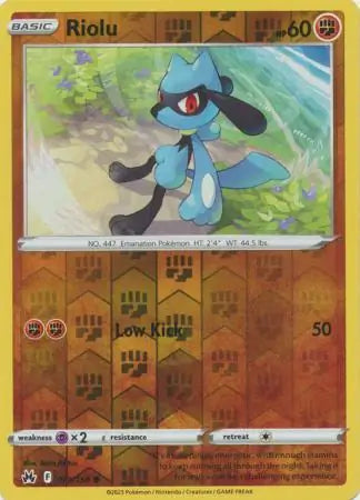 Riolu Reverse Holo 071, Crown Zenith | Sword & Shield, , 0.00 kr, Pokesingles. Kjøp pokemon kort til lave priser hos oss.