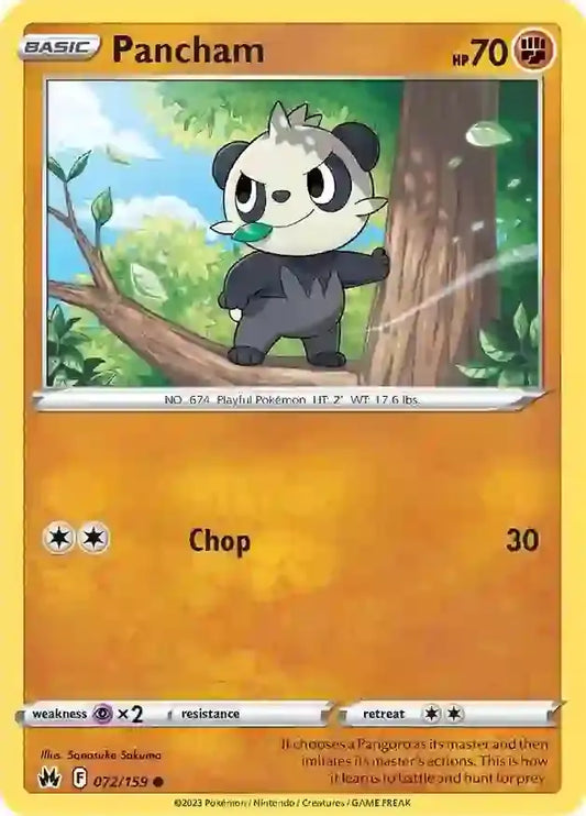 Pancham 072, Crown Zenith | Sword & Shield, , 0.00 kr, Pokesingles. Kjøp pokemon kort til lave priser hos oss.