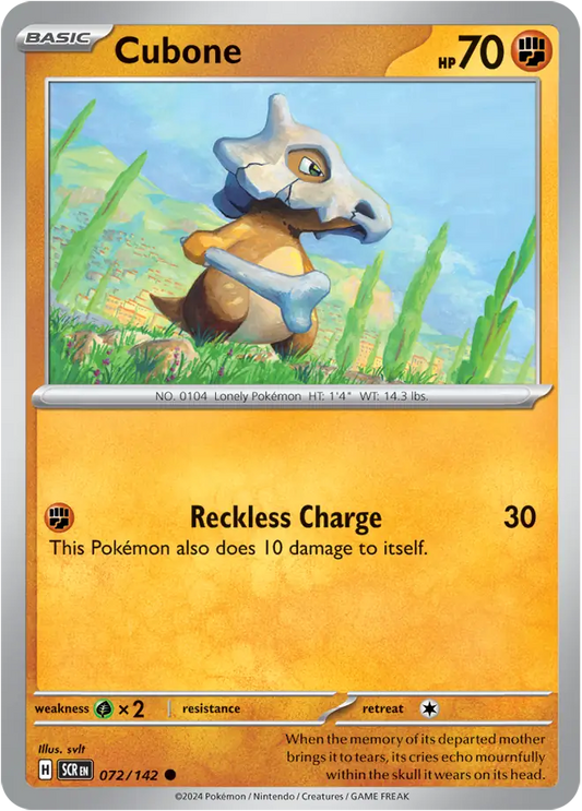 Cubone 072 - Stellar Crown Pokesingles