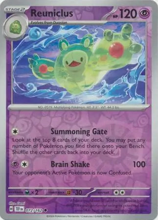 072 Reuniclus - Reverse Holo, Temporal Forces | Scarlet & Violet, reverse, 4.00 kr, Pokesingles. Kjøp pokemon kort til lave priser hos oss.