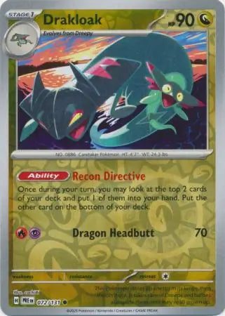 Drakloak Reverse Holo 072 Pokesingles