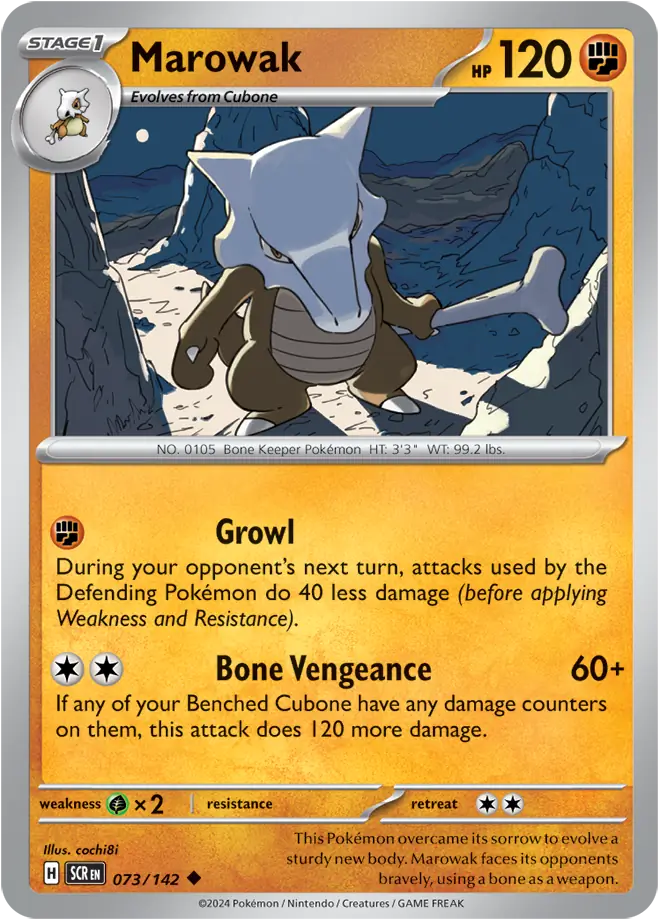Marowak 073 - Stellar Crown Pokesingles
