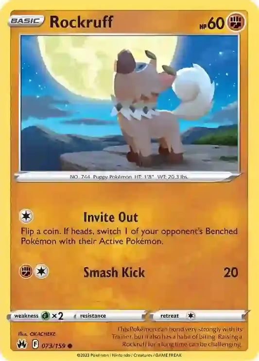 Rockruff 073, Crown Zenith | Sword & Shield, , 0.00 kr, Pokesingles. Kjøp pokemon kort til lave priser hos oss.