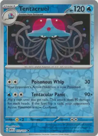 073 Tentacruel Reverse Holo, 151 | Scarlet & Violet, reverse, 4.00 kr, Pokesingles. Kjøp pokemon kort til lave priser hos oss.