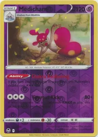 Medicham Reverse Holo 073, Silver Tempest | Sword & Shield, , 0.00 kr, Pokesingles. Kjøp pokemon kort til lave priser hos oss.