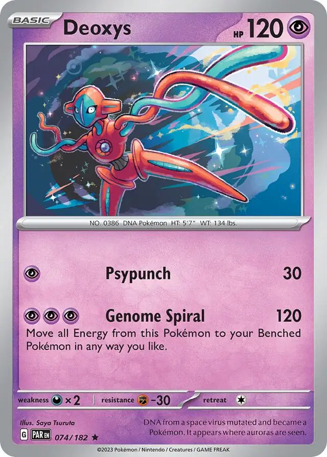 074 Deoxys - Holo Rare, Paradox Rift, holo, 5.00 kr, Pokesingles. Kjøp pokemon kort til lave priser hos oss.