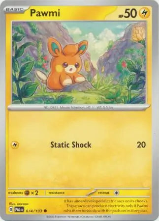 Pawmi 074 - Paldea Evolved, Paldea Evolved | Scarlet & Violet, , 5.00 kr, Pokesingles. Kjøp pokemon kort til lave priser hos oss.