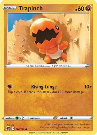 Trapinch 074, Brilliant Stars | Sword & Shield, , 0.00 kr, Pokesingles. Kjøp pokemon kort til lave priser hos oss.