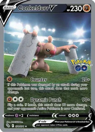 74 Conkeldurr V, Pokemon Go | Sword & Shield, v, 100.00 kr, Pokesingles. Kjøp pokemon kort til lave priser hos oss.