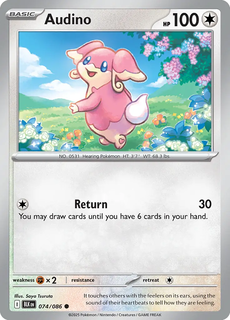 Audino 074 - Black Bolt Pokesingles