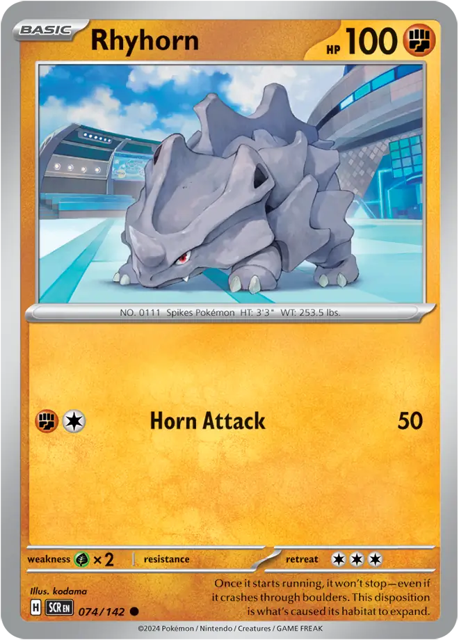 Rhyhorn 074 - Stellar Crown Pokesingles