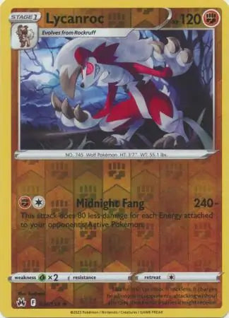 Lycanroc Reverse Holo 074, Crown Zenith | Sword & Shield, , 0.00 kr, Pokesingles. Kjøp pokemon kort til lave priser hos oss.