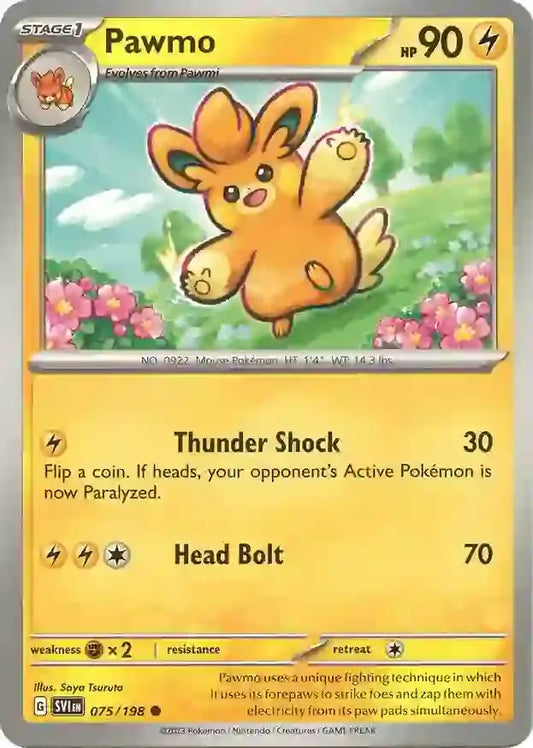 075 Pawmo, Scarlet & Violet Base, , 3.00 kr, Pokesingles. Kjøp pokemon kort til lave priser hos oss.