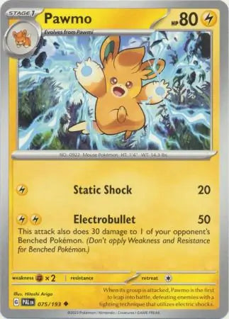 Pawmo 075 - Paldea Evolved, Paldea Evolved | Scarlet & Violet, , 5.00 kr, Pokesingles. Kjøp pokemon kort til lave priser hos oss.