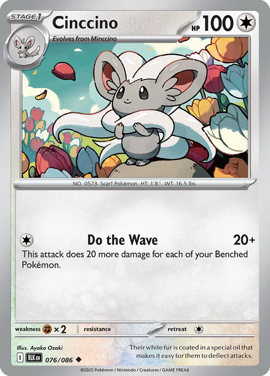 Cinccino 076 - Black Bolt Pokesingles