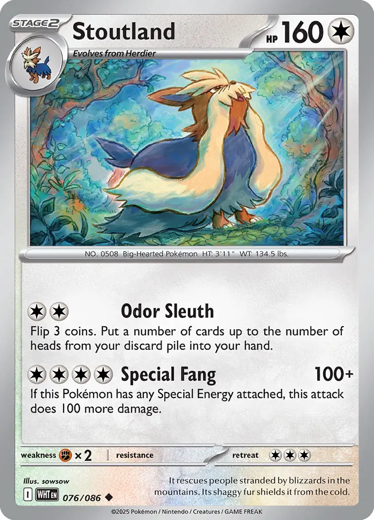 Stoutland 076 - White Flare Pokesingles