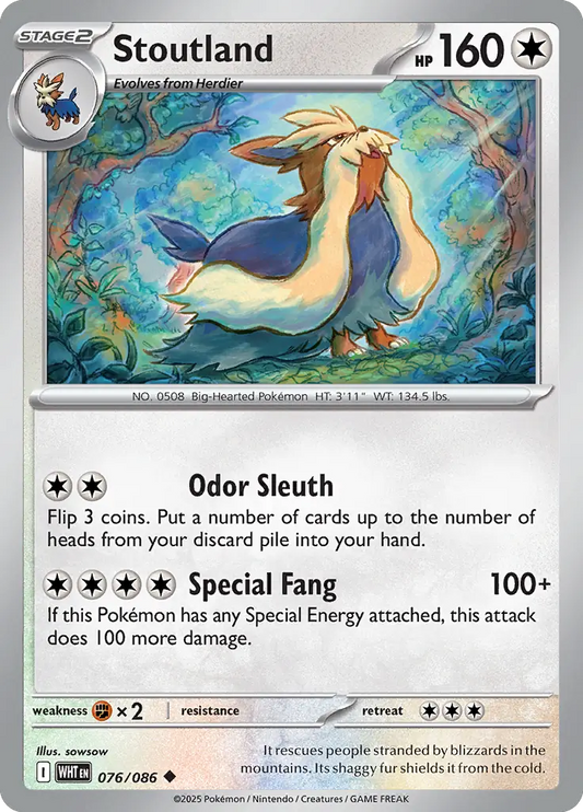 Stoutland 076 - White Flare Pokesingles