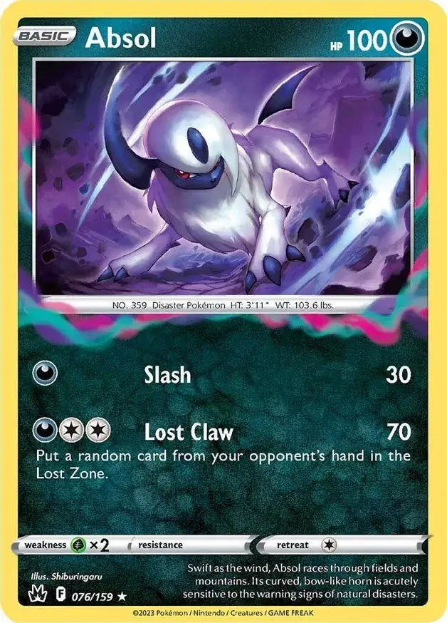 Absol 076, Crown Zenith | Sword & Shield, , 0.00 kr, Pokesingles. Kjøp pokemon kort til lave priser hos oss.