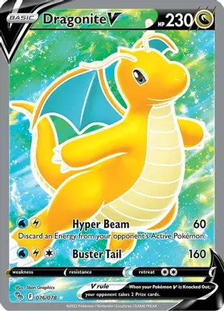 76 Dragonite V, Pokemon Go | Sword & Shield, v, 65.00 kr, Pokesingles. Kjøp pokemon kort til lave priser hos oss.