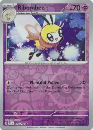 076 Ribombee - Reverse Holo, Temporal Forces | Scarlet & Violet, reverse, 4.00 kr, Pokesingles. Kjøp pokemon kort til lave priser hos oss.