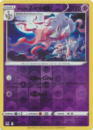Hisuian Zoroark Reverse Holo 076, Lost Origin | Sword & Shield, , 0.00 kr, Pokesingles. Kjøp pokemon kort til lave priser hos oss.