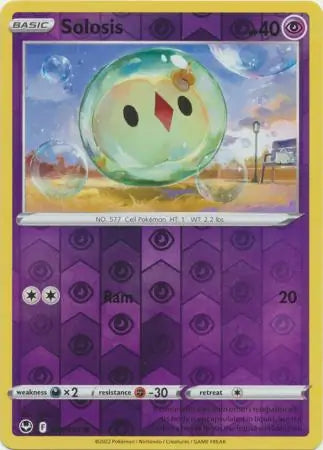 Solosis Reverse Holo 076, Silver Tempest | Sword & Shield, , 0.00 kr, Pokesingles. Kjøp pokemon kort til lave priser hos oss.