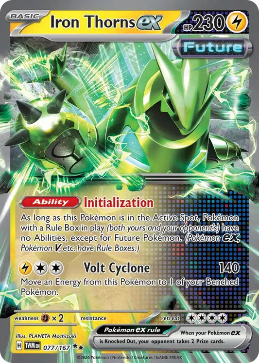 Iron Thorns ex 077, Twilight Masquerade | Scarlet & Violet, , 20.00 kr, Pokesingles. Kjøp pokemon kort til lave priser hos oss.