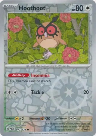 Hoothoot Reverse Holo 077 Pokesingles
