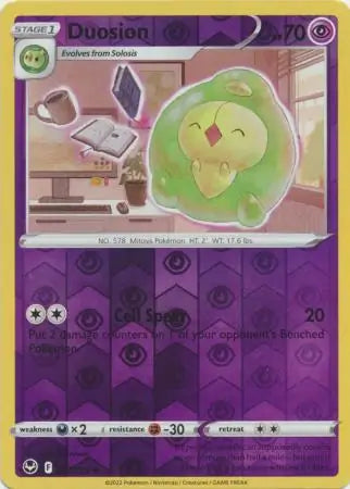 Duosion Reverse Holo 077, Silver Tempest | Sword & Shield, , 0.00 kr, Pokesingles. Kjøp pokemon kort til lave priser hos oss.