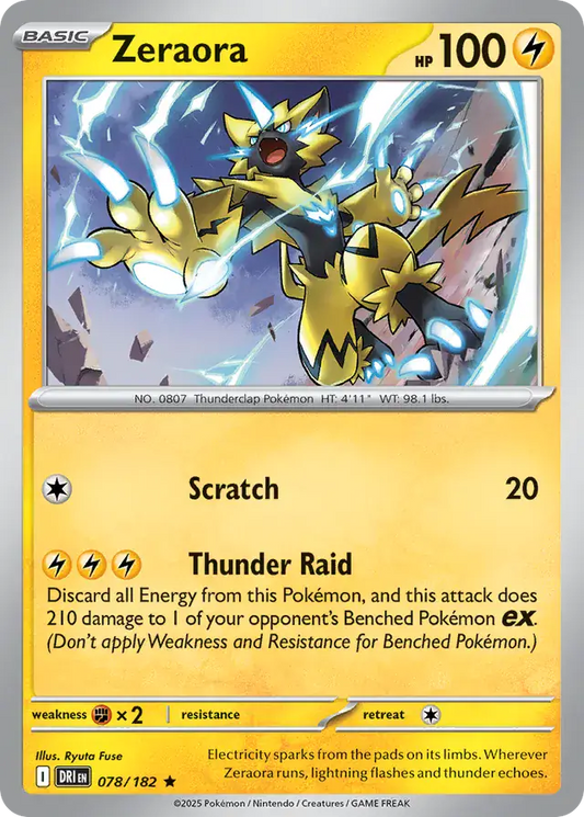 Zeraora Holo Rare 078 - Destined Rivals Pokesingles