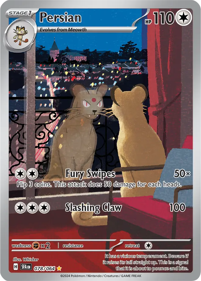 Persian 078 - Shrouded Fable Pokesingles