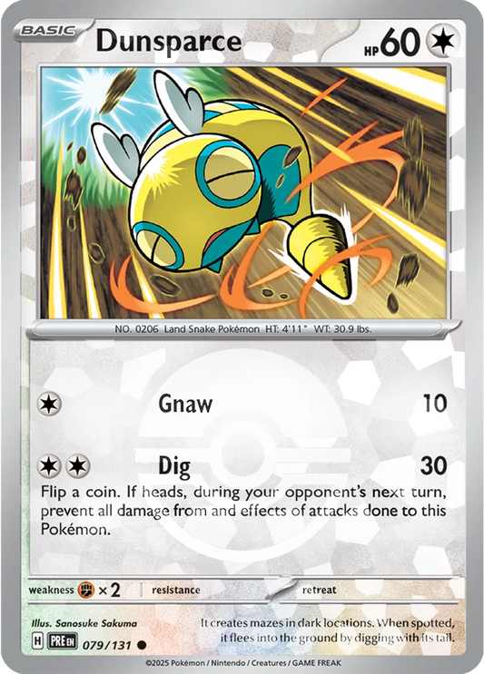 Dunsparce Poke ball Holo 79 - Prismatic Evolutions Pokesingles