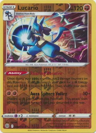 Lucario Reverse Holo 079, Brilliant Stars | Sword & Shield, , 0.00 kr, Pokesingles. Kjøp pokemon kort til lave priser hos oss.