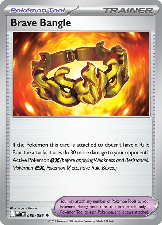 Brave Bangle 080 - White Flare Pokesingles