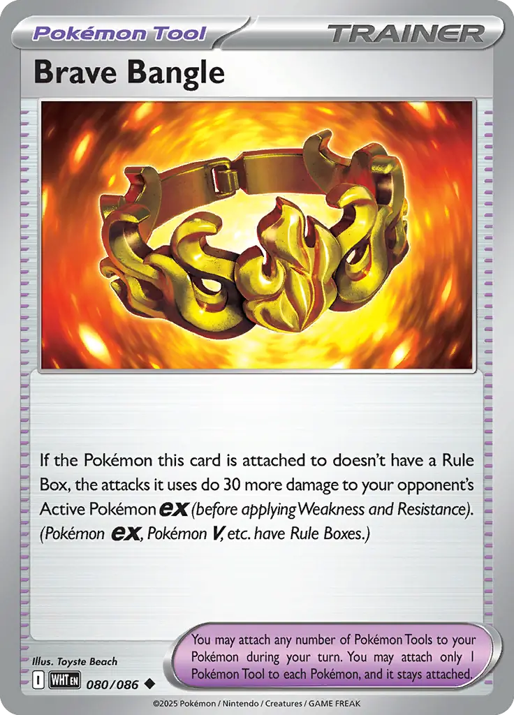 Brave Bangle 080 - White Flare Pokesingles