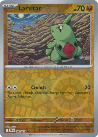 Larvitar Reverse Holo 080 - Journey Together Pokesingles