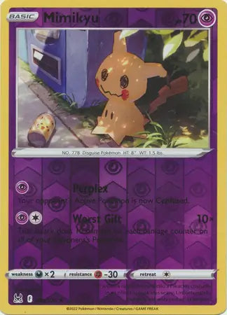 Mimikyu Reverse Holo 080, Lost Origin | Sword & Shield, , 0.00 kr, Pokesingles. Kjøp pokemon kort til lave priser hos oss.