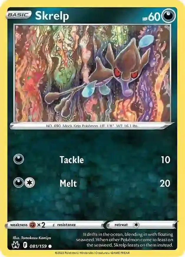 Skrelp 081, Crown Zenith | Sword & Shield, , 0.00 kr, Pokesingles. Kjøp pokemon kort til lave priser hos oss.