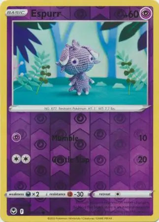 Espurr Reverse Holo 081, Silver Tempest | Sword & Shield, , 0.00 kr, Pokesingles. Kjøp pokemon kort til lave priser hos oss.
