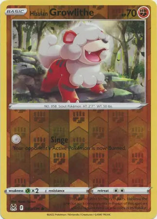 Hisuian Growlithe Reverse Holo 083, Lost Origin | Sword & Shield, , 0.00 kr, Pokesingles. Kjøp pokemon kort til lave priser hos oss.