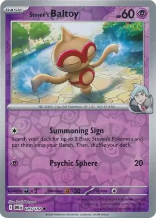 Steven's Baltoy Reverse Holo 083 - Destined Rivals Pokesingles