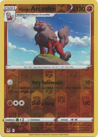 Hisuian Arcanine Reverse Holo 084, Lost Origin | Sword & Shield, , 0.00 kr, Pokesingles. Kjøp pokemon kort til lave priser hos oss.