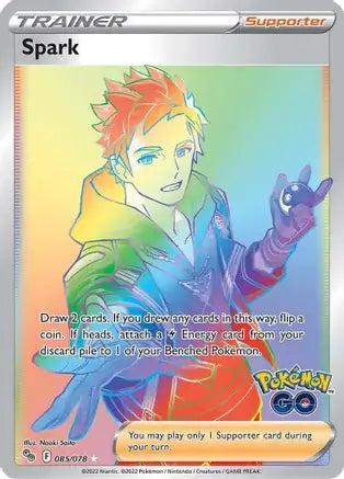 85 Spark, Pokemon Go | Sword & Shield, nonholo, 120.00 kr, Pokesingles. Kjøp pokemon kort til lave priser hos oss.