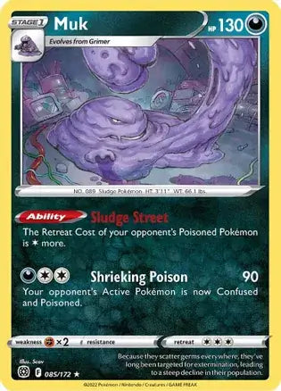 Muk 085, Brilliant Stars | Sword & Shield, , 0.00 kr, Pokesingles. Kjøp pokemon kort til lave priser hos oss.