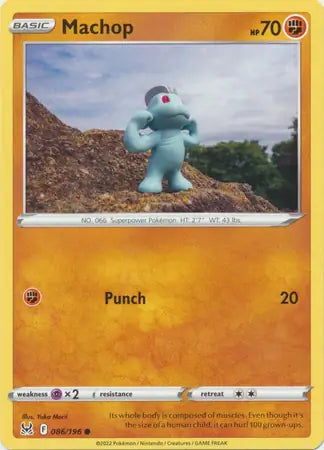 Machop 086, Lost Origin | Sword & Shield, , 0.00 kr, Pokesingles. Kjøp pokemon kort til lave priser hos oss.